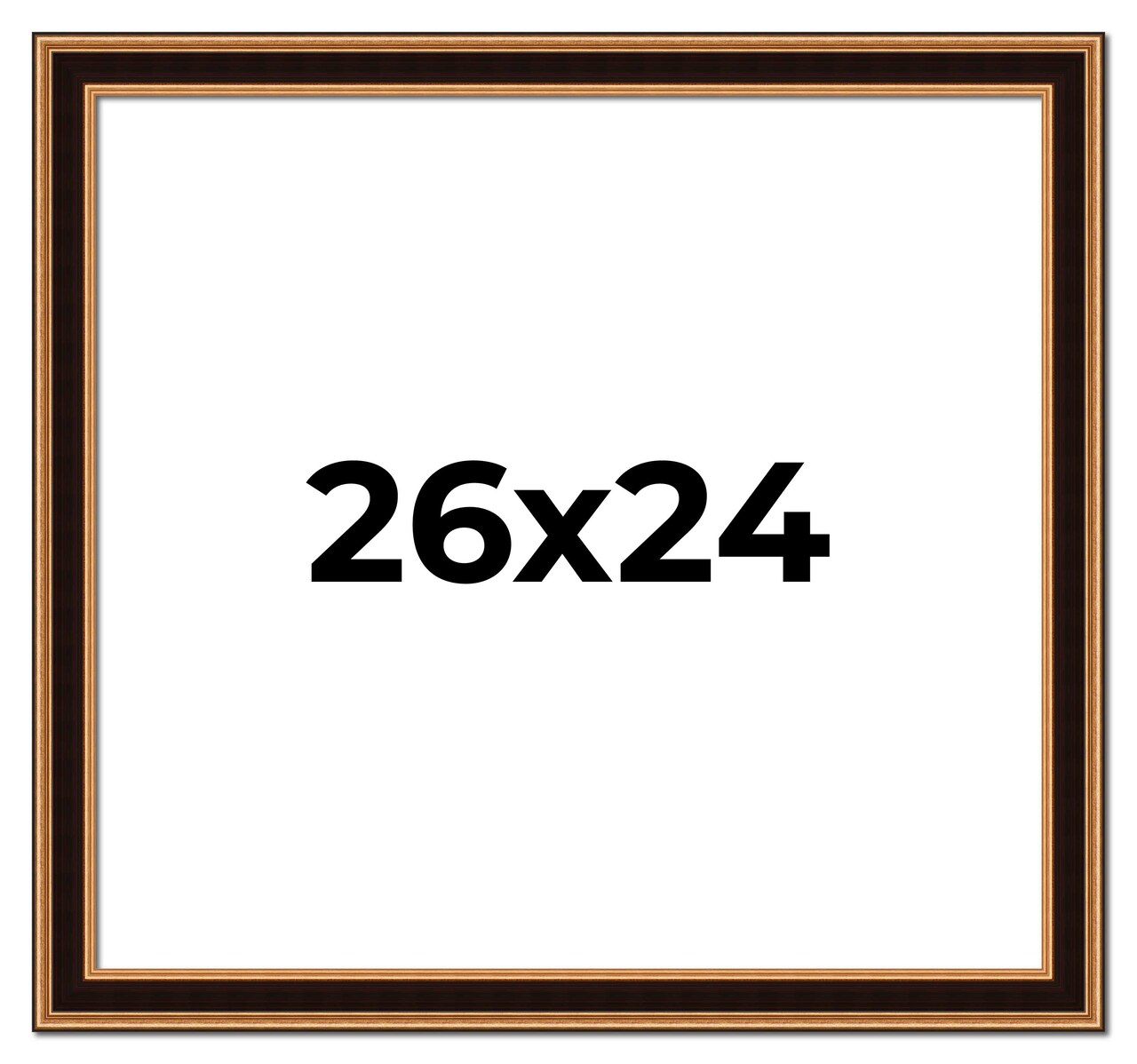 24x26 Weathered Picture Frame with UV-Resistant Acrylic & Acid Free Backing, Available in 5 Finishes - Black, Gold, Red, White, Natural